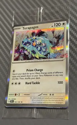 Pokemon TCG Terapagos 161/191 SPRIGATITO Horizons GameStop Stamped Promo Sealed - Image 2