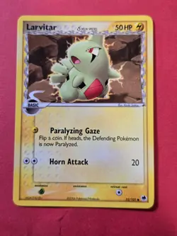 2006 Pokemon EX Dragon Frontiers #52 Larvitar DS, C, NF/H, cd3 - Image 1