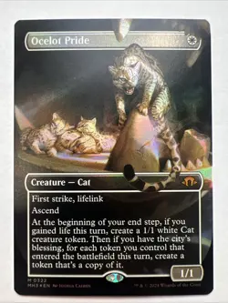MTG Ocelot Pride (Borderless Foil) Modern Horizons 3 NM - Image 1