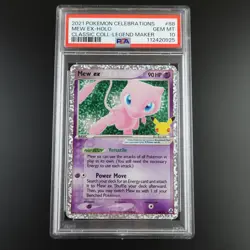 PSA 10 Mew ex 88 Pokemon Celebrations Classic Collection Holo Graded Card - Image 1