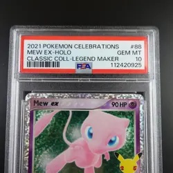 PSA 10 Mew ex 88 Pokemon Celebrations Classic Collection Holo Graded Card - Image 2