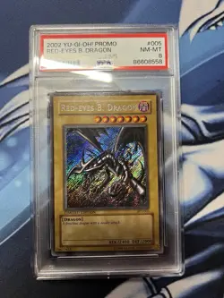 YuGiOh 2002 BPT-005 Red-Eyes B. Dragon PSA 8 Limited Edition Secret Rare - Image 1