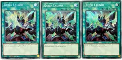 3 x CIBR-EN056 Quick Launch - Secret Rare Mixed Editions LP/NM YuGiOh Cards - Image 1
