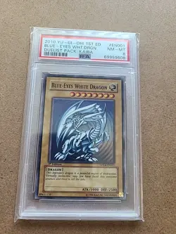 2010 Yu-Gi-Oh Blue Eyes White Dragon DPKB-EN001 / PSA 8 - Image 1