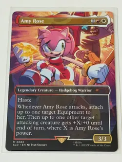MTG Amy Rose Borderless Sonic Secret Lair - Image 1