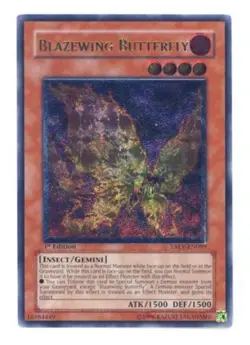 Yugioh! MP Blazewing Butterfly - TAEV-EN089 - Ultimate Rare - Unlimited Edition - Image 1