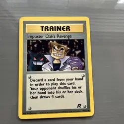 Imposter Oak's Revenge 76/82 Uncommon Team Rocket Set Trainer Pokemon Card - Image 1