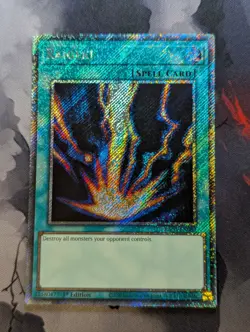 Raigeki RA03-EN083 Platinum Secret Rare 1st Edition YuGiOh TCG Card - Image 1