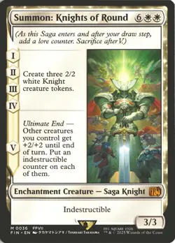 MTG Summon: Knights of Round (0036) *Non-Foil* Base Mythic Final Fantasy MT/NM - Image 1
