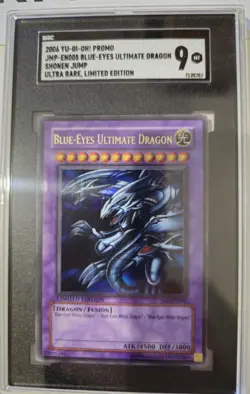 Blue Eyes Ultimate Dragon JMP-EN005 Promo Card 2006 SGC MINT 9 - Image 1