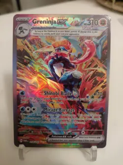 "*Custom-made*" Highest Quality,Textured Holo,Greninja Ex#214,"Display Card" - Image 1