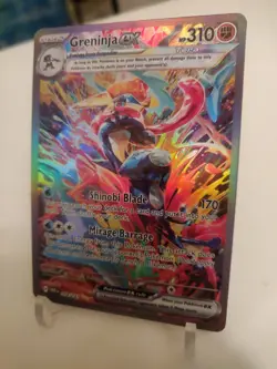 "*Custom-made*" Highest Quality,Textured Holo,Greninja Ex#214,"Display Card" - Image 2