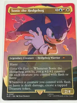 MTG Sonic the Hedgehog Borderless Sonic Secret Lair - Image 1