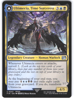 Magic the Gathering MTG Final Fantasy NM Ultimecia, Time Sorceress & Omnipotent - Image 1