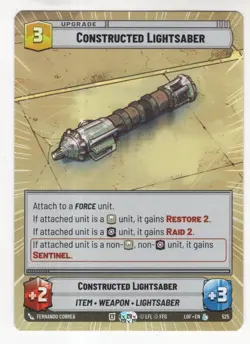 Star Wars Unlimited LotF Hyperspace Legendary Card LOF525 Constructed Lightsaber - Image 1