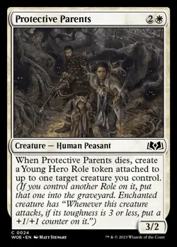 Protective Parents [Wilds of Eldraine] Foil Near Mint MTG - Image 1