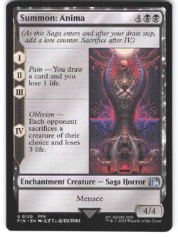 Magic the Gathering MTG Final Fantasy NM Summon: Anima Uncommon - Image 1