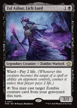 Zul Ashur, Lich Lord *Foil* - FDN - NM - Magic The Gathering - MTG - Image 1
