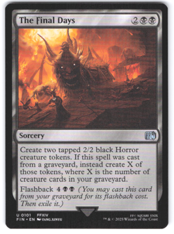 Magic the Gathering MTG Final Fantasy NM The Final Days Uncommon - Image 1