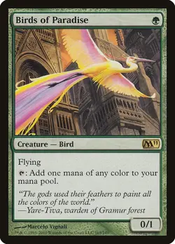 Birds of Paradise - M11 - NM - Magic The Gathering - MTG - Image 1