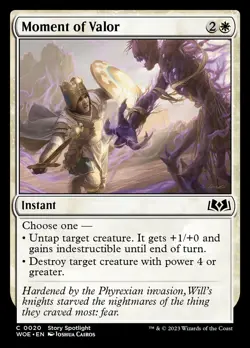 Moment of Valor [Wilds of Eldraine] Foil Near Mint MTG - Image 1