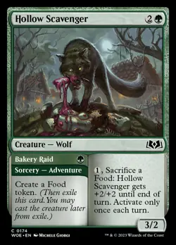 Hollow Scavenger // Bakery Raid [Wilds of Eldraine] Near Mint MTG - Image 1