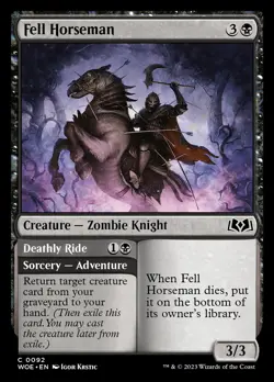 Fell Horseman // Deathly Ride [Wilds of Eldraine] Near Mint MTG - Image 1