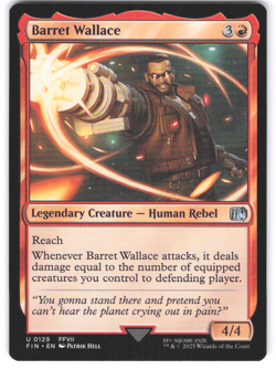 Magic the Gathering MTG Final Fantasy NM Barrett Wallace Uncommon - Image 1