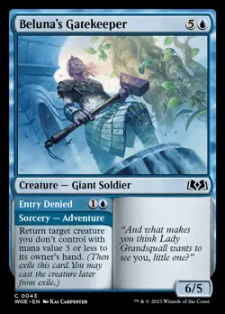 Beluna's Gatekeeper // Entry Denied [Wilds of Eldraine] Near Mint MTG - Image 1