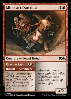 Minecart Daredevil // Ride the Rails [Wilds of Eldraine] Near Mint MTG - Image 1