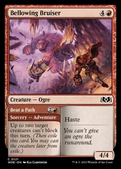 Bellowing Bruiser // Beat a Path [Wilds of Eldraine] Near Mint MTG - Image 1