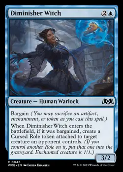 Diminisher Witch [Wilds of Eldraine] Foil Near Mint MTG - Image 1