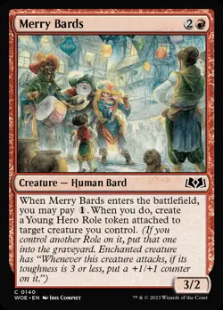 Merry Bards [Wilds of Eldraine] Near Mint MTG - Image 1