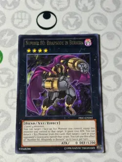 Number 80: Rapshody In Beserk - PRIO-EN045 - Rare (LP) - Yugioh - Image 1