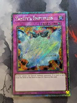 YUGIOH RA03-EN246 Vanity's Emptiness Platinum Secret Rare 1st Edition NM - Image 1