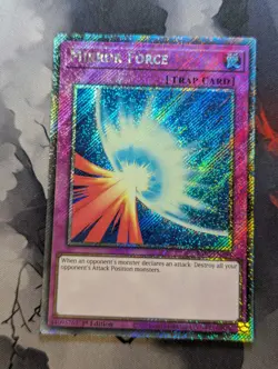 Yugioh Mirror Force RA03-EN093 Platinum Secret Rare 1st Ed NM - Image 1