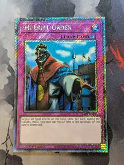 Imperial Order RA03-EN106 Platinum Secret Rare 1st Edition YuGiOh TCG Card - Image 1