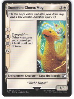 Magic the Gathering MTG Final Fantasy NM Summon: Choco/Mog Uncommon - Image 1