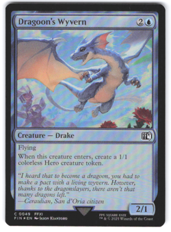 Magic the Gathering MTG Final Fantasy NM Dragoon's Wyvern Foil - Image 1