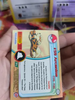 Pokemon Karte Card Arkani Arcanine Topps Series 1 Blue Logo NM - Image 5