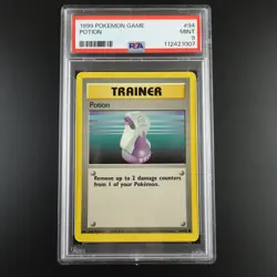 PSA 9 Potion 94/102 Pokemon Trainer Base Set 1999 Graded Card - Image 1