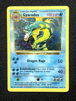 Pokemon Gyarados TCG Base Set Holo Shadowless Rare Card 6/102 - Image 1