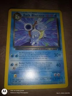 Dark Blastoise Rare 20/82 Team Rocket Pokemon Card TCG Vintage WotC - Image 3