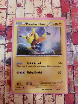 Pikachu Libre 30/30 - Trainer Kit - Holo Pokemon Card - LP Condition - Image 1