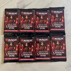 8x MtG Innistrad Crimson Vow Welcome Booster Pack by WotC - FREE SHIPPING - Image 1