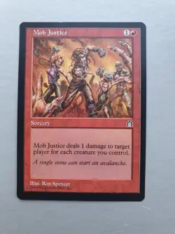 Mob Justice , MTG Stronghold (1998). Common Red Sorcery NM - Image 1