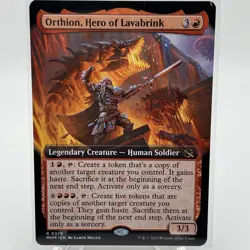 MTG: March of the Machine - Extended Art - Orthion, Hero of Lavabrink NM/MT Unpl - Image 1