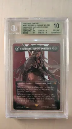 2025 MTG Final Fantasy- Sephiroth, Fabled Soldier #0527 Surge Foil - BGS 10 - Image 1