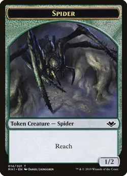 Spider Token 10x - Green - Ljunggren Art - MH1 Modern - MTG Magic NM - Image 1