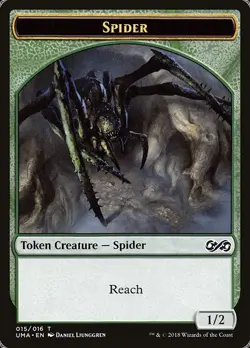 Spider Token 10x - Green - Ljunggren Art - UMA Ultimate Masters - MTG Magic NM - Image 1